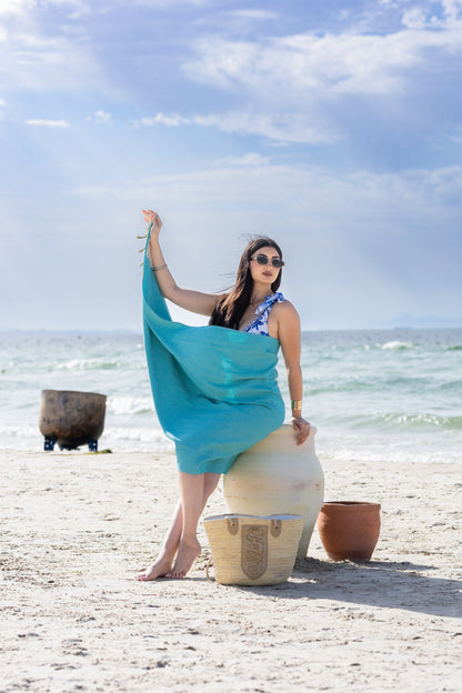 Vorteils-Set - Herzstück Hamamtuch I altrosa & blau-grün