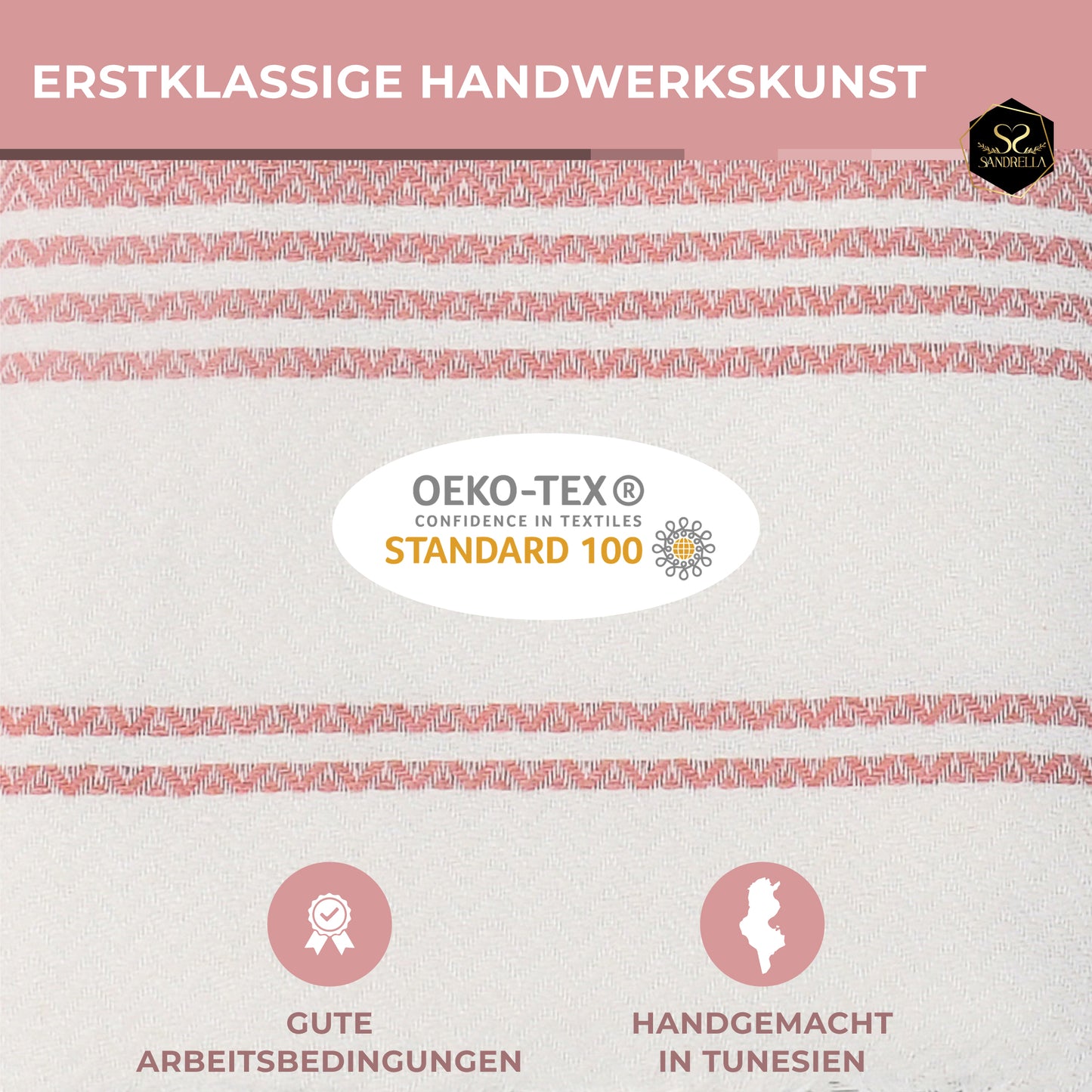 Edelstück Hamamtuch 100 x 200 cm | altrosa