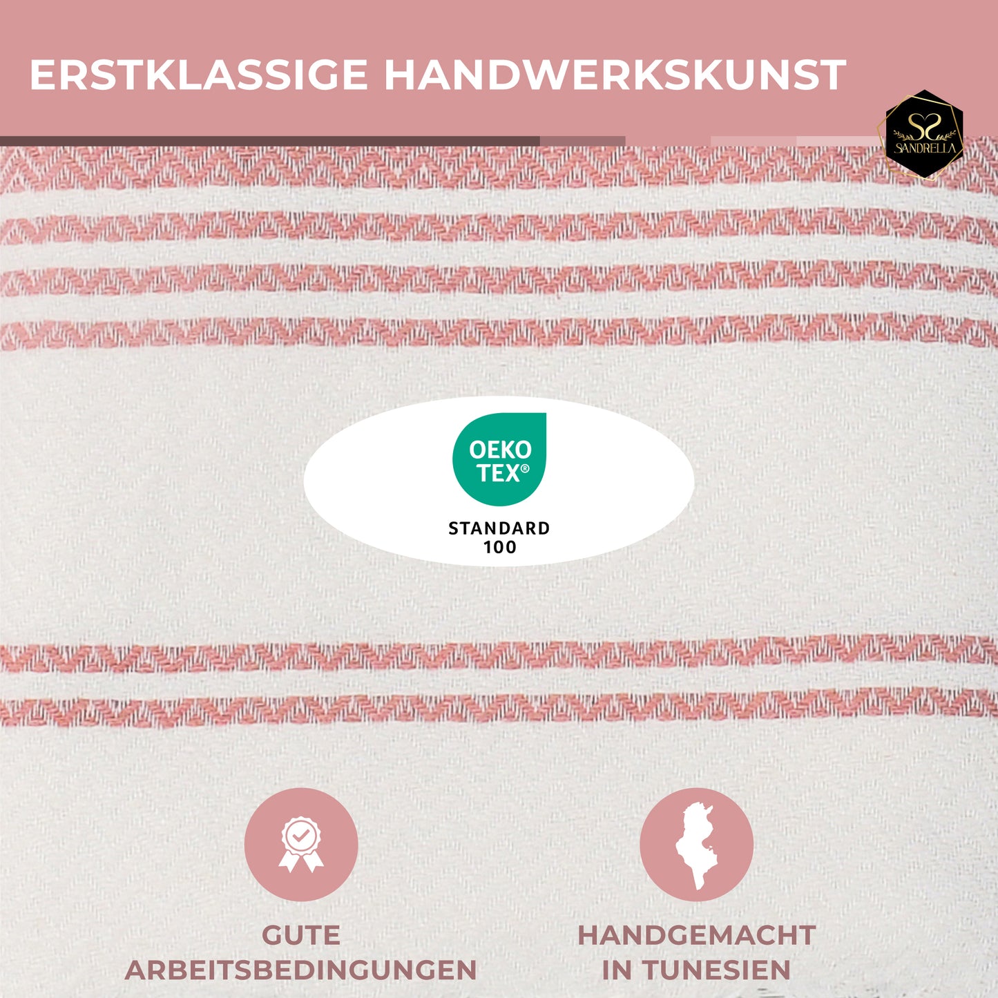 Edelstück Hamamtuch 100 x 200 cm | altrosa
