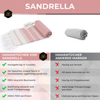 Doppelpack Hamamtuch 100 x 200 cm I 2x altrosa