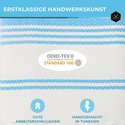 Edelstück Hamamtuch 100 x 200 cm | blau