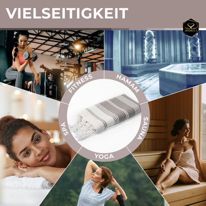 Edelstück Hamamtuch 100 x 200 cm | braun