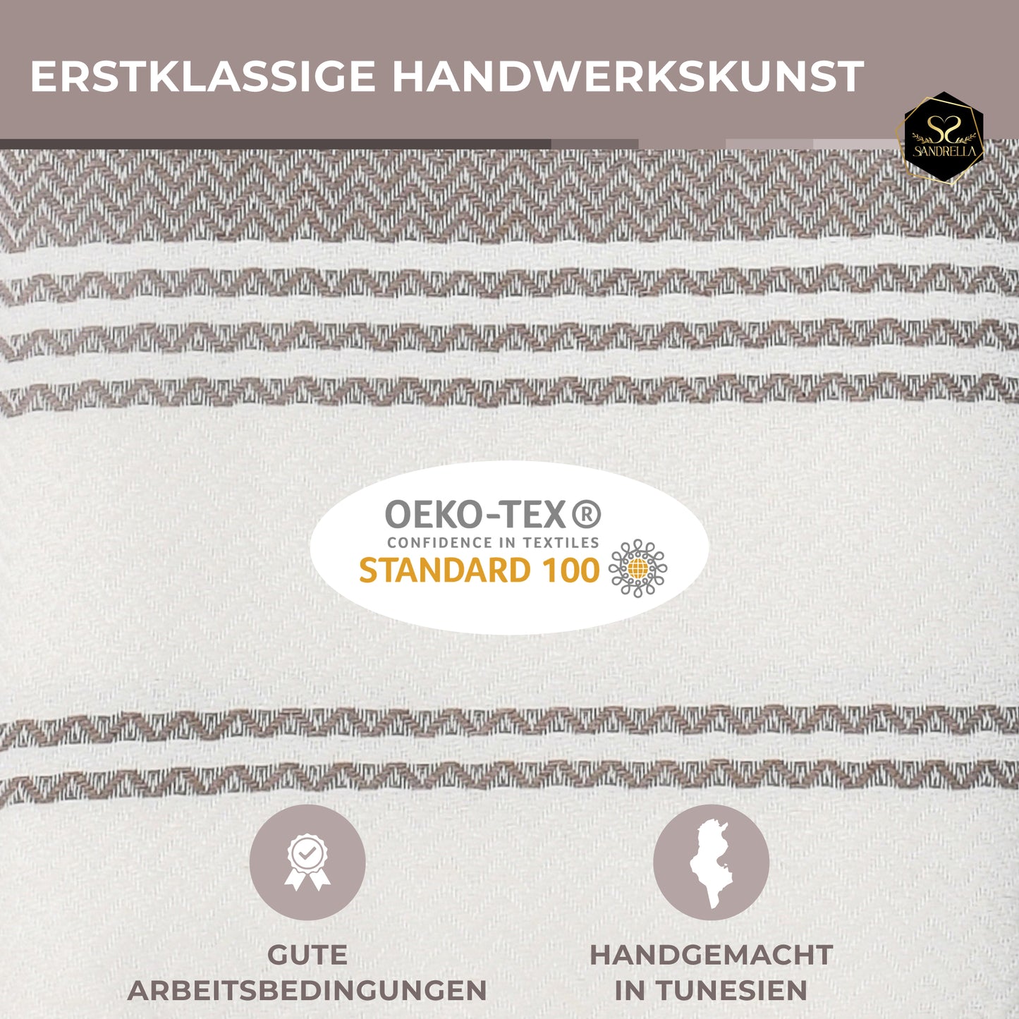 Edelstück Hamamtuch 100 x 200 cm | braun