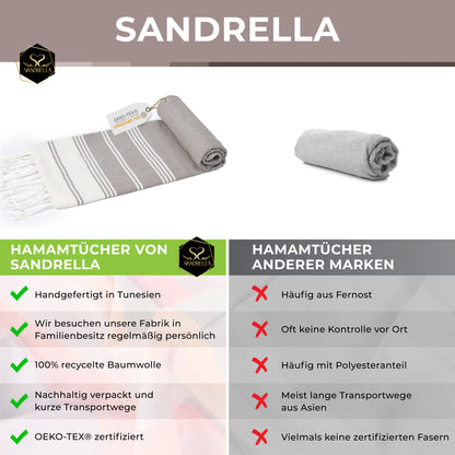 Edelstück Hamamtuch 100 x 200 cm | braun