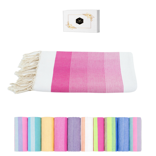Farbenliebe Hamamtuch 90 x 170 cm I rosa Verlauf