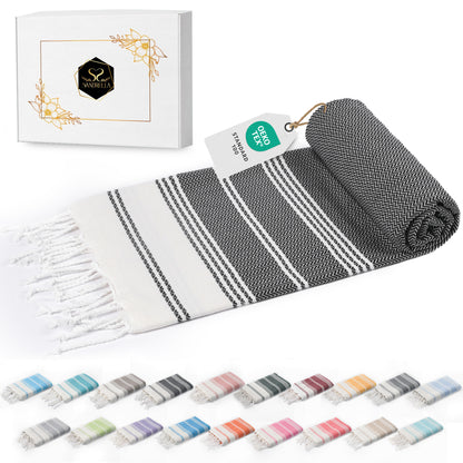 Edelstück Hamamtuch 100 x 200 cm | dunkelgrau