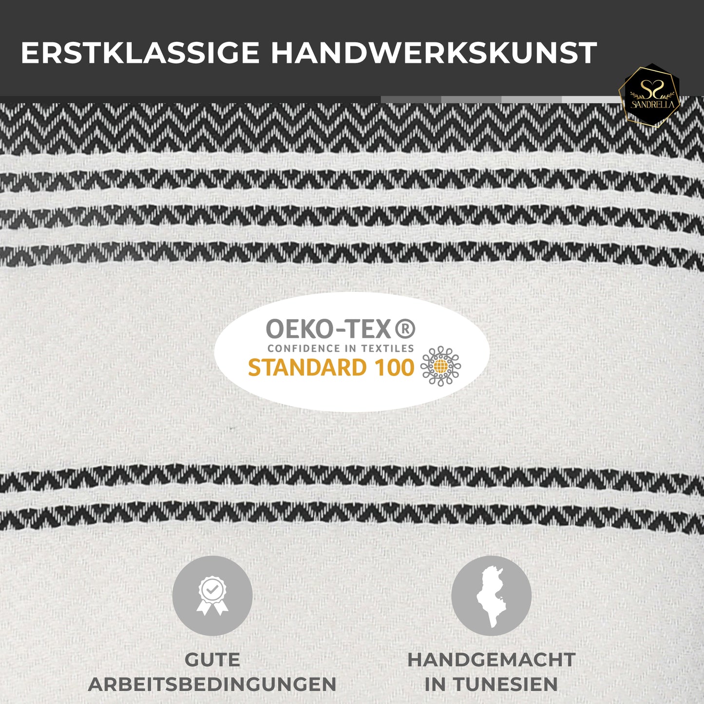 Edelstück Hamamtuch 100 x 200 cm | dunkelgrau