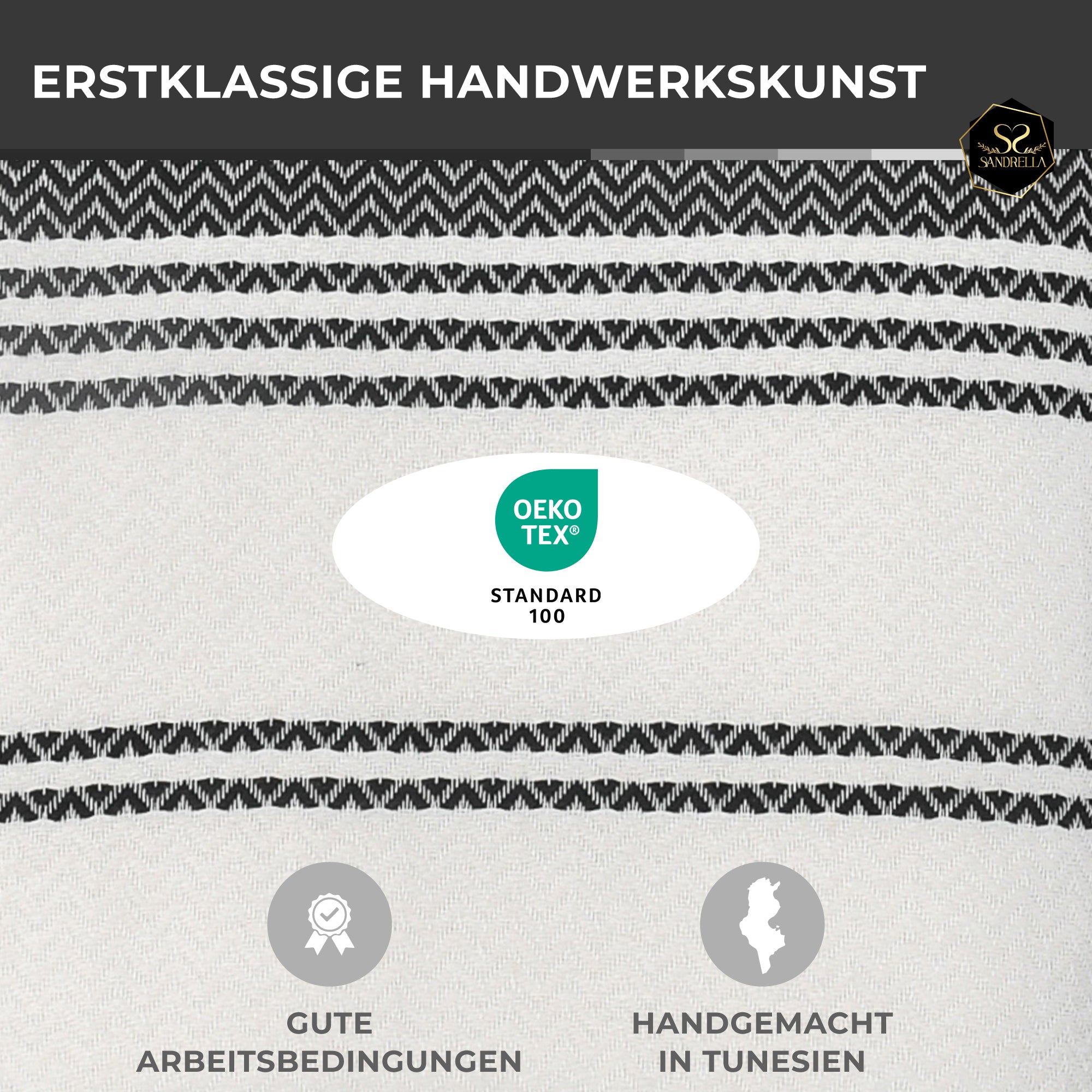 Doppelpack Hamamtuch 100 x 200 cm I 2x dunkelgrau