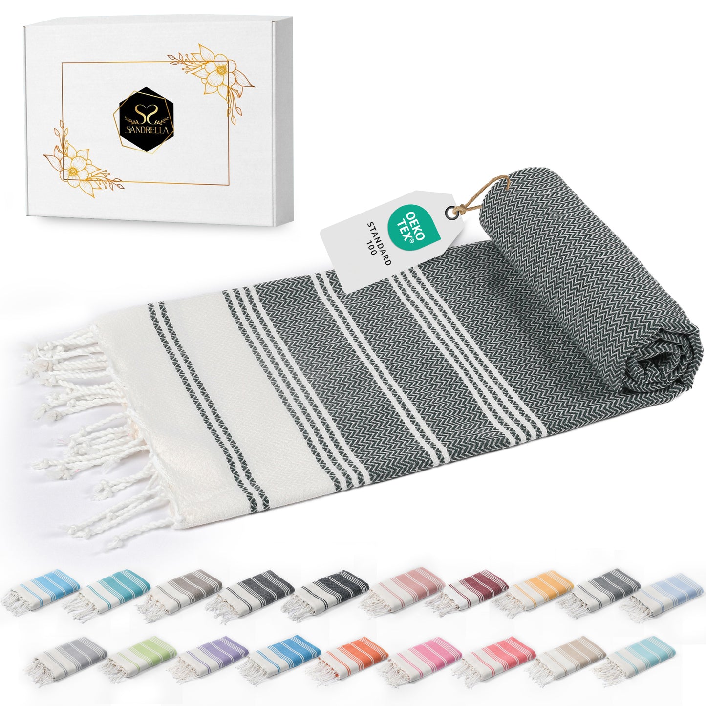 Edelstück Hamamtuch 100 x 200 cm | orange