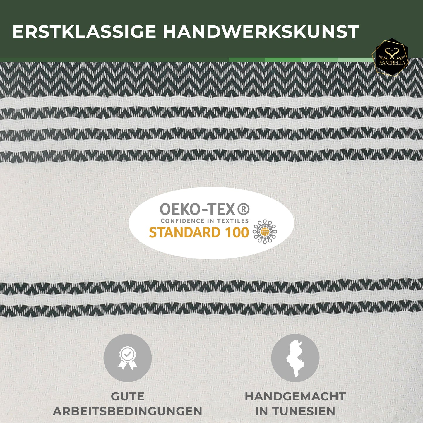 Edelstück Hamamtuch 100 x 200 cm | dunkelgrün