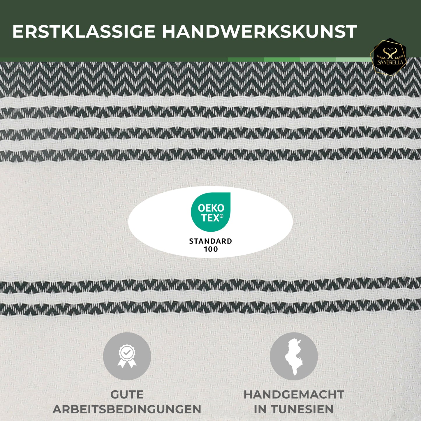Edelstück Hamamtuch 100 x 200 cm | dunkelgrün