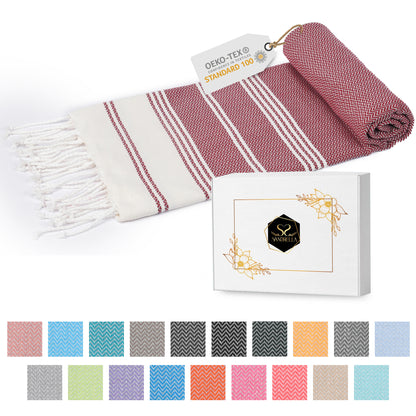 Edelstück Hamamtuch 100 x 200 cm | dunkelrot