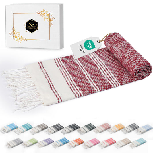 Edelstück Hamamtuch 100 x 200 cm | dunkelrot