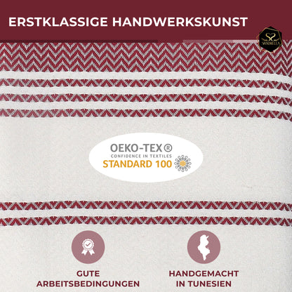 Edelstück Hamamtuch 100 x 200 cm | dunkelrot