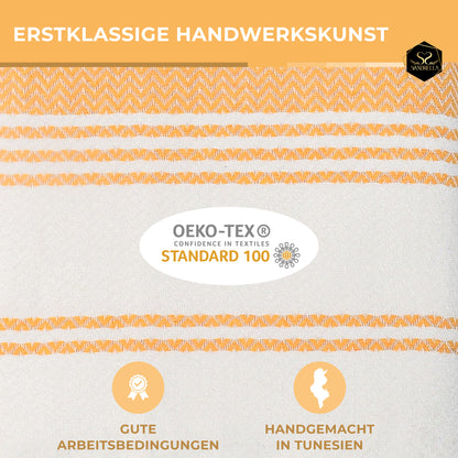 Edelstück Hamamtuch 100 x 200 cm | gelb