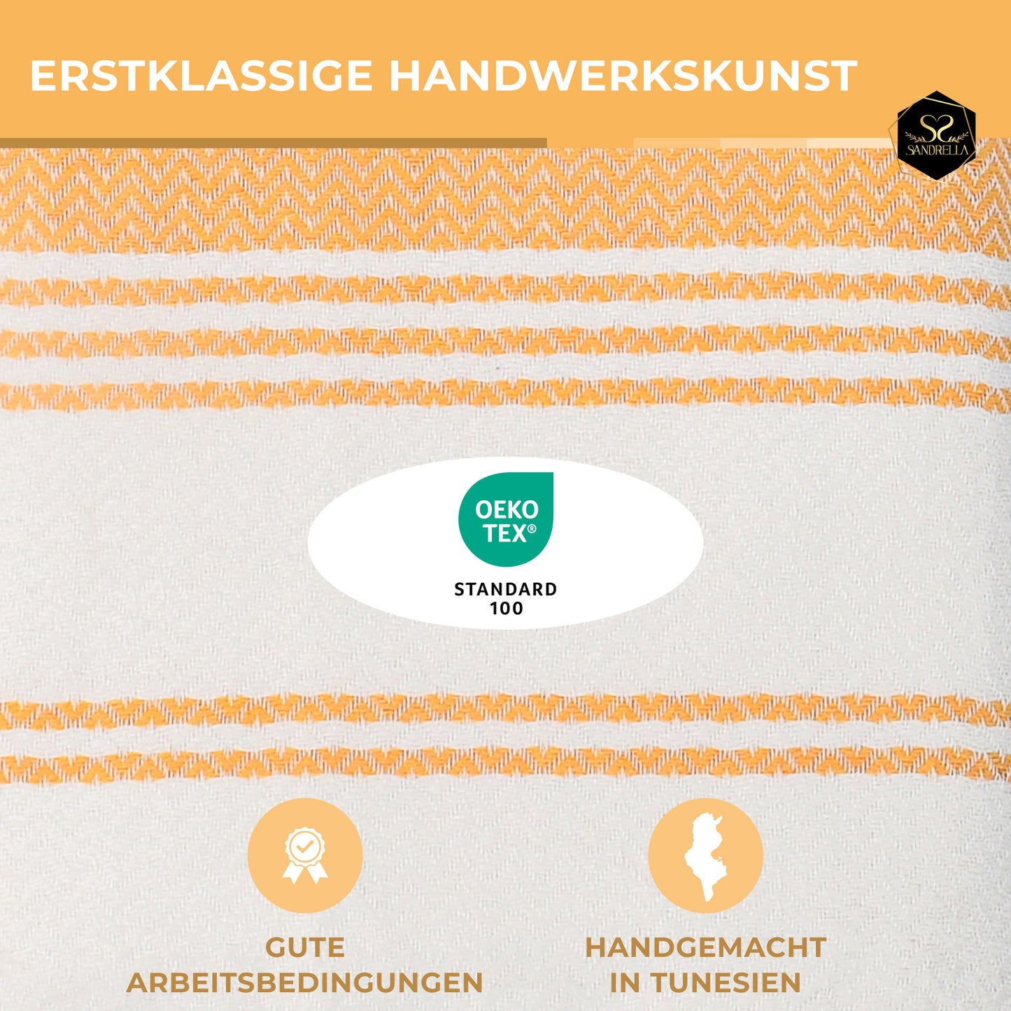 Edelstück Hamamtuch 100 x 200 cm | gelb