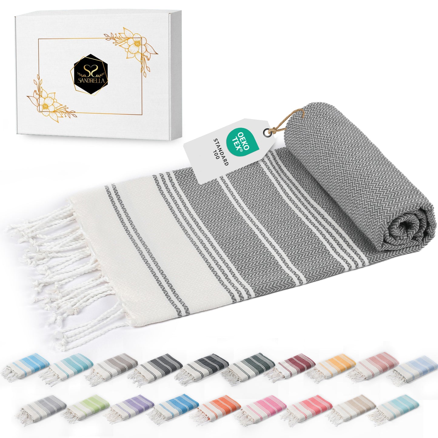 Edelstück Hamamtuch 100 x 200 cm | orange