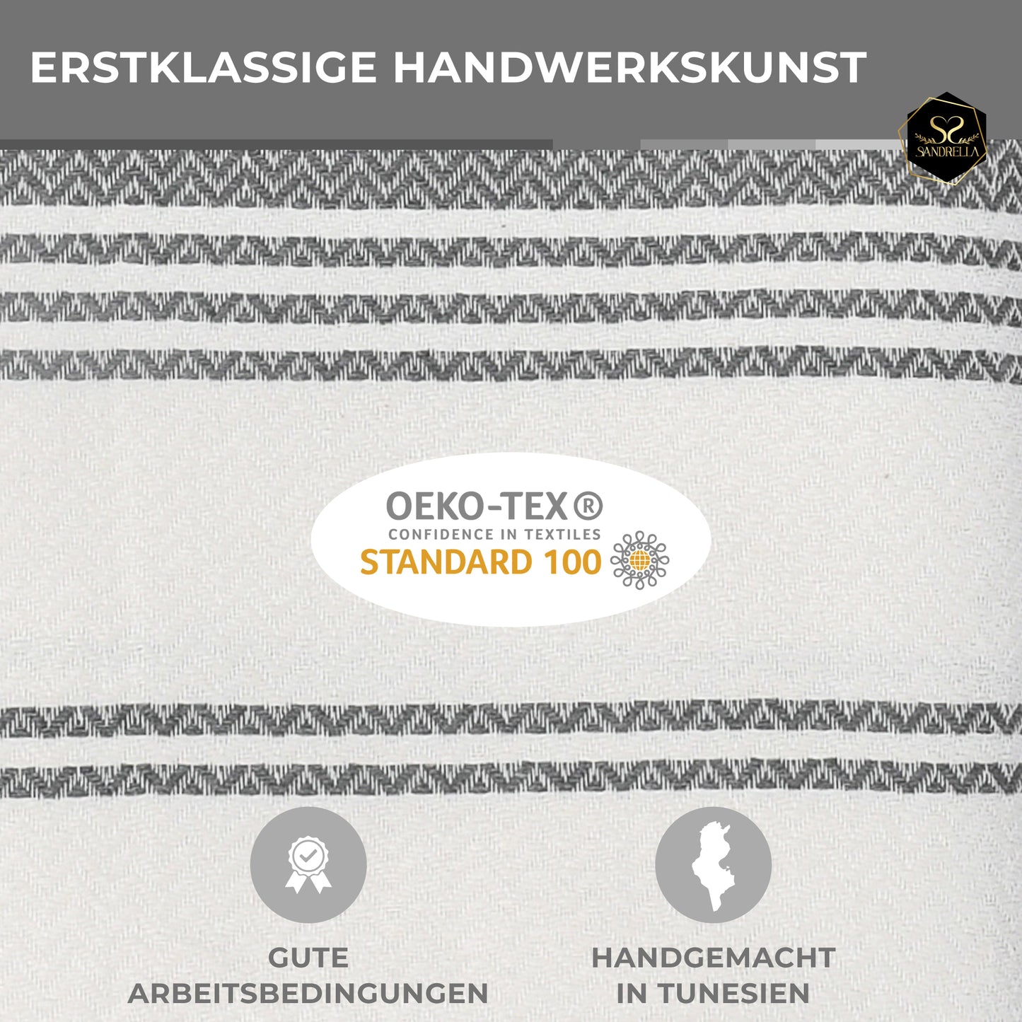 Edelstück Hamamtuch 100 x 200 cm | grau