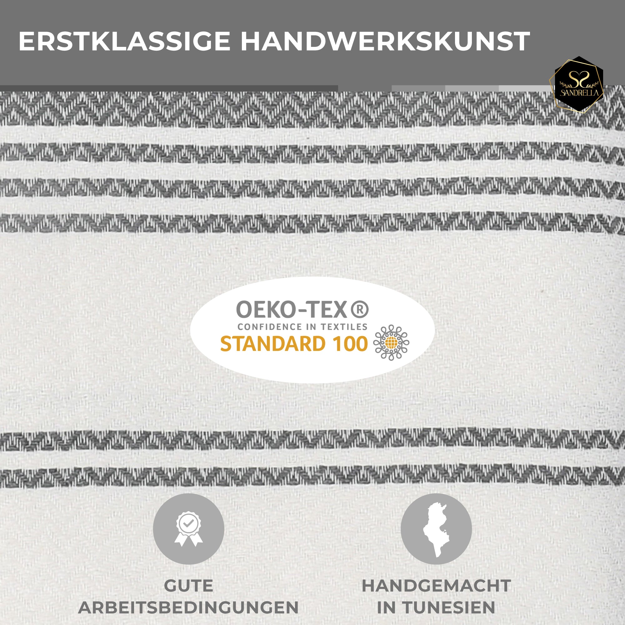 Edelstück Hamamtuch 100 x 200 cm | grau