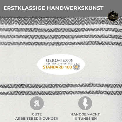 Edelstück Hamamtuch 100 x 200 cm | grau