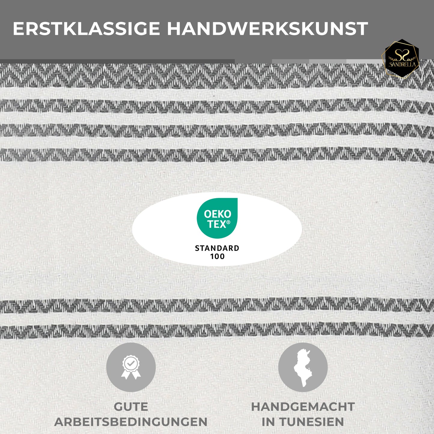 Edelstück Hamamtuch 100 x 200 cm | grau