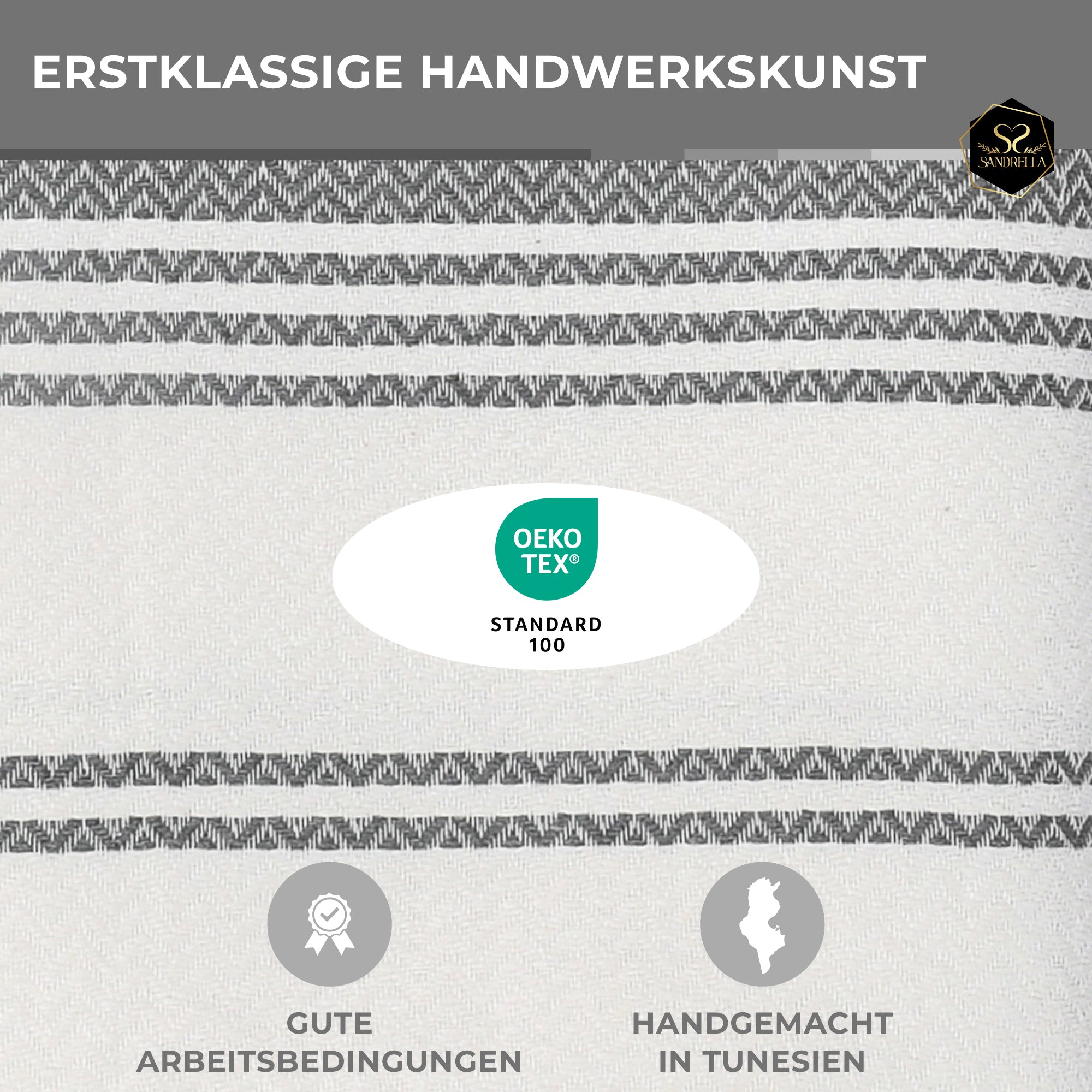 Doppelpack Hamamtuch 100 x 200 cm I blaugrün & grau