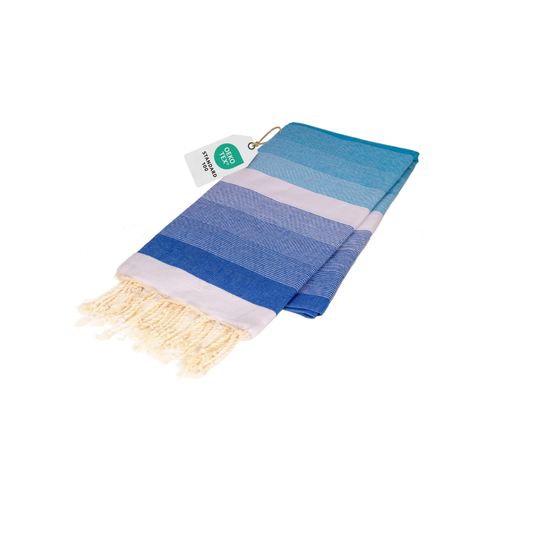 Farbenliebe Hamamtuch 90 x 170 cm I blau Verlauf