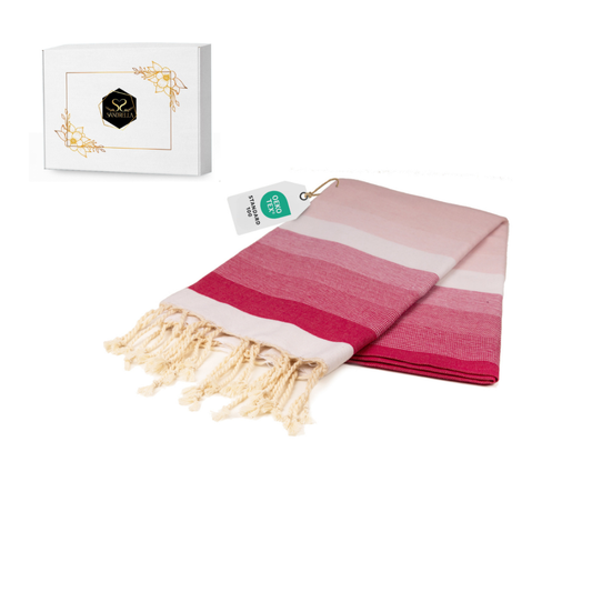 Farbenliebe Hamamtuch 100 x 200 cm I rosa