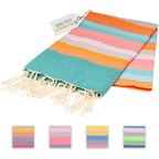 Farbenliebe Hamamtuch 100 x 200 cm I blau gestreift
