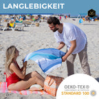 Doppelpack Hamamtuch 90 x 170 cm I blau Verlauf / lila