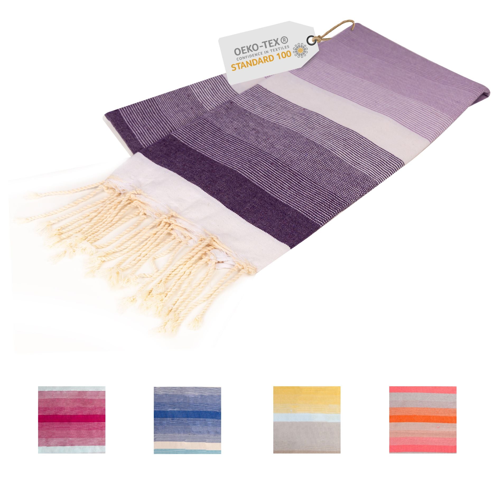 Farbenliebe Hamamtuch 100 x 200 cm I lila