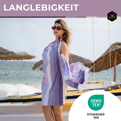 Farbenliebe Hamamtuch 90 x 170 cm I lila Verlauf