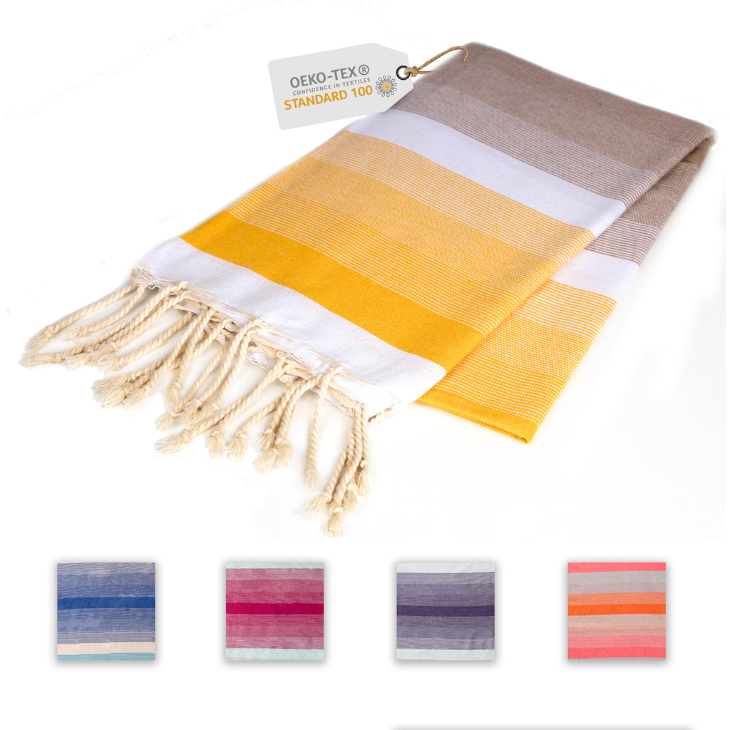 Farbenliebe Hamamtuch 100 x 200 cm I gelb