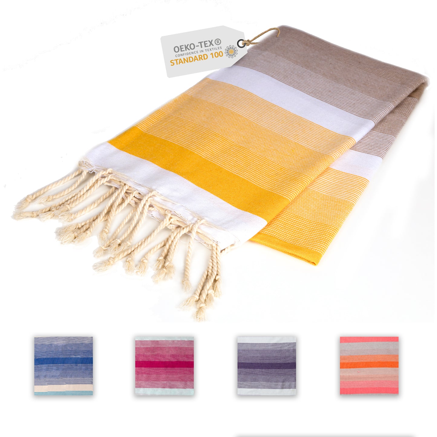 Farbenliebe Hamamtuch 90 x 170 cm I gelb Verlauf