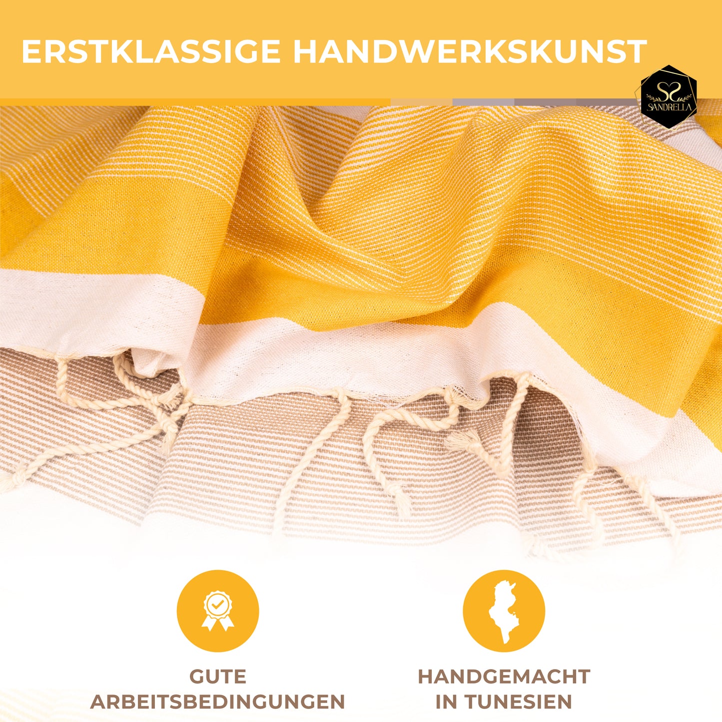 Doppelpack Hamamtuch 90 x 170 cm I lila / gelb Verlauf