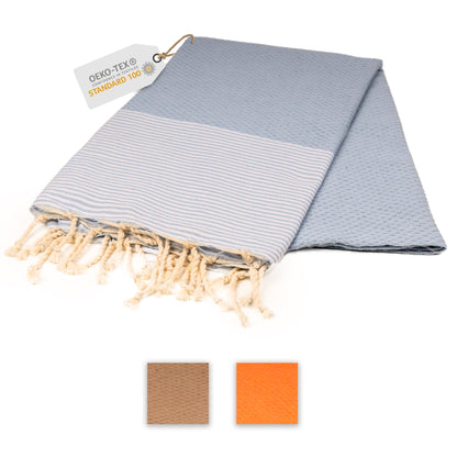 Farbenliebe Hamamtuch 90 x 170 cm I hellblau