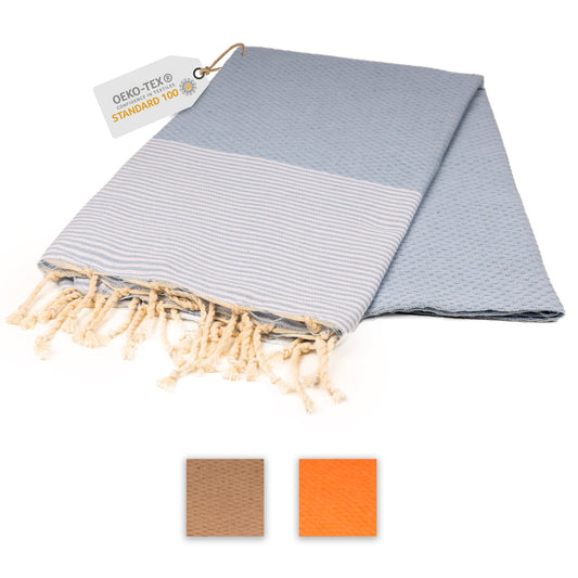 Farbenliebe Hamamtuch 90 x 170 cm I hellblau