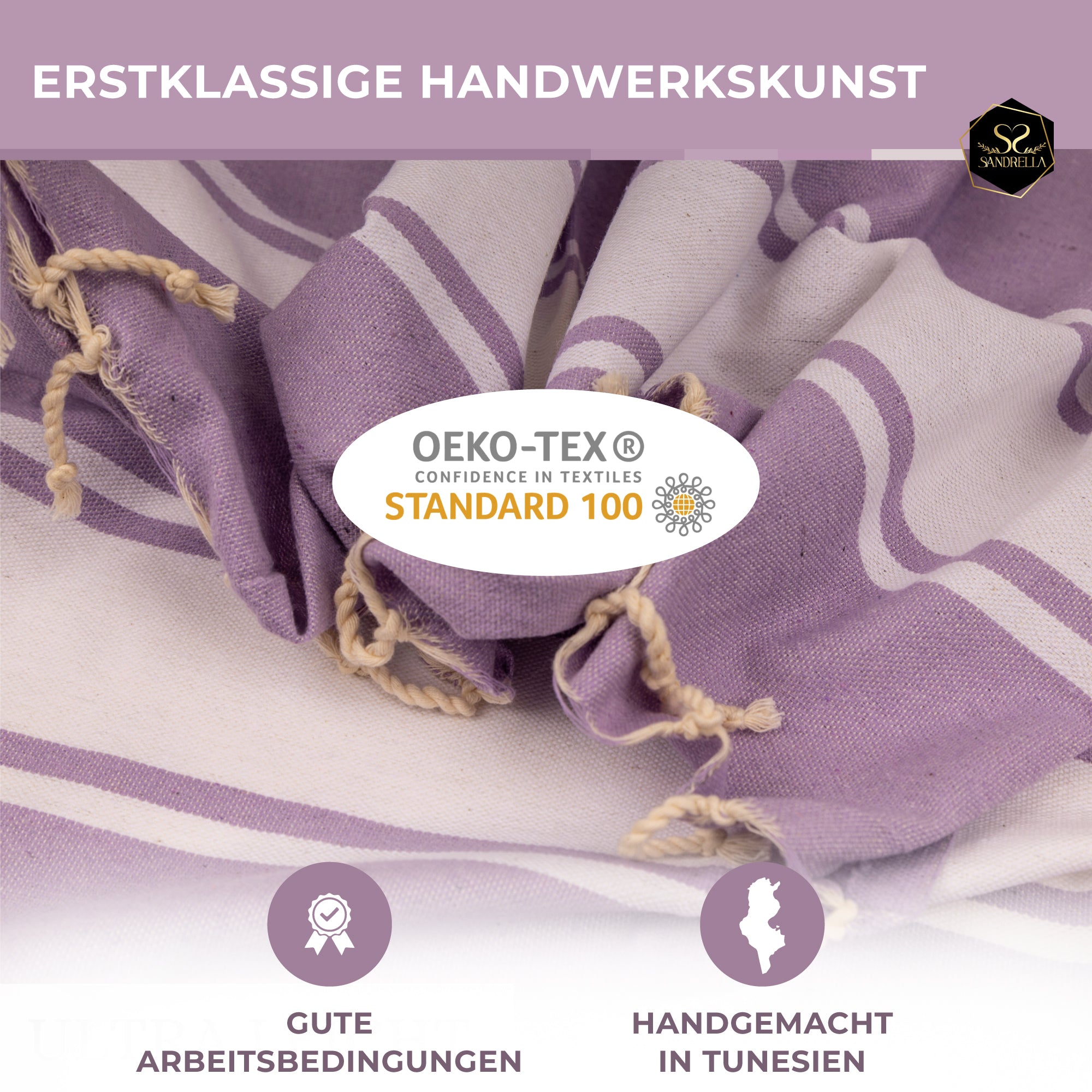 Doppelpack Hamamtuch 90 x 170 cm I lila