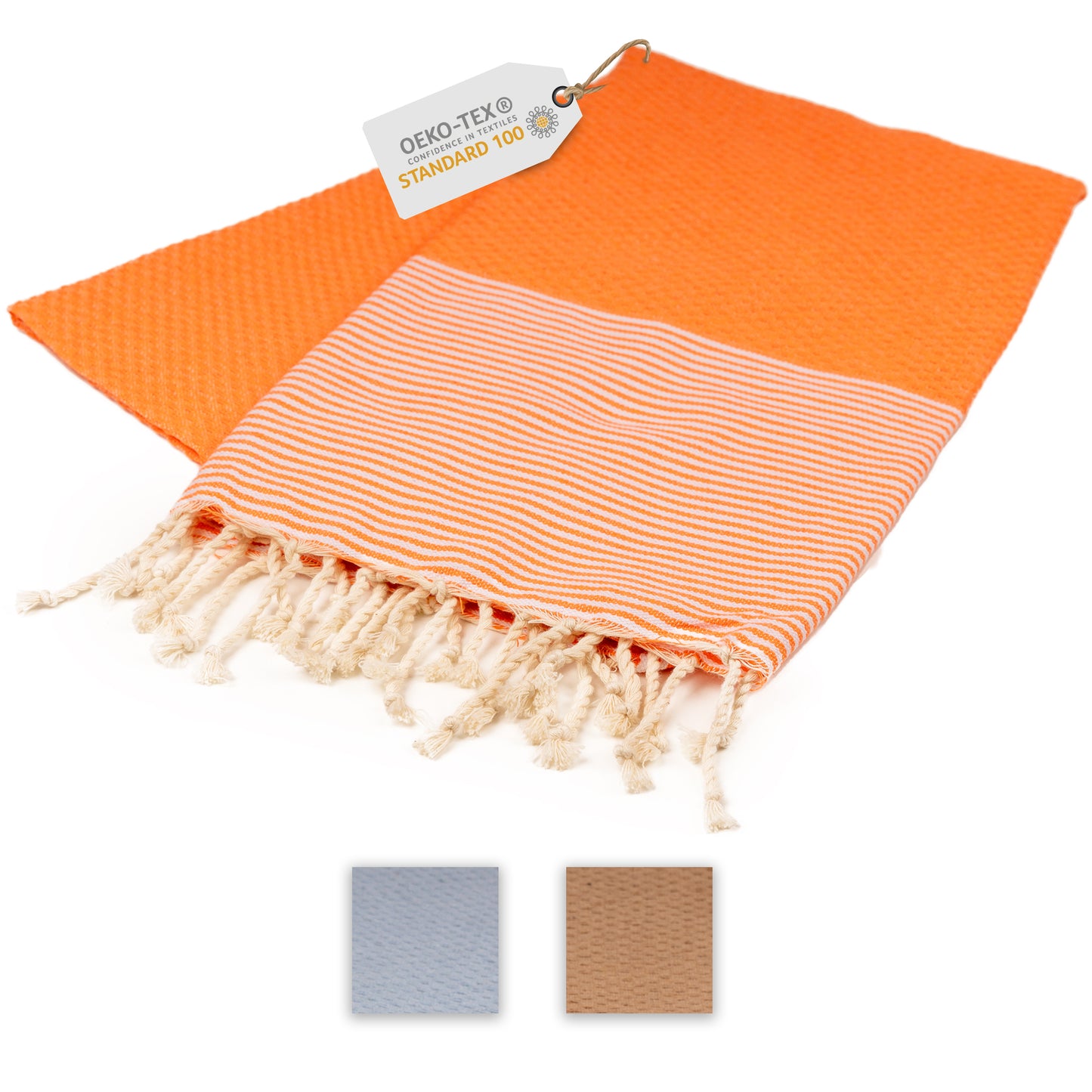Farbenliebe Hamamtuch 90 x 170 cm I orange