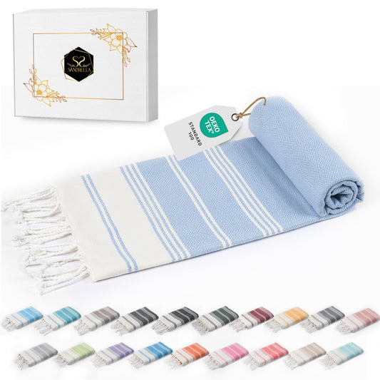 Edelstück Hamamtuch 100 x 200 cm | hellblau