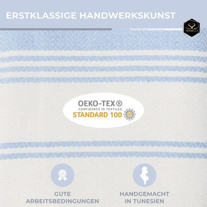 Edelstück Hamamtuch 100 x 200 cm | hellblau