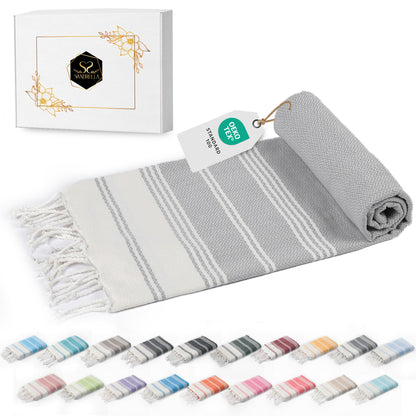 Edelstück Hamamtuch 100 x 200 cm | hellgrau
