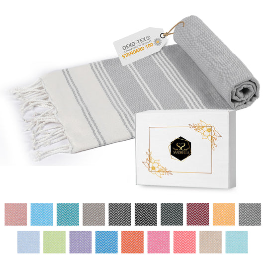 Edelstück Hamamtuch 100 x 200 cm | hellgrau