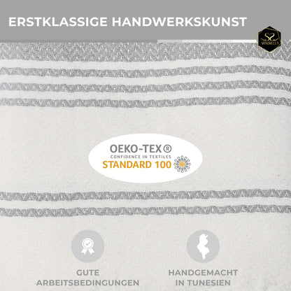 Edelstück Hamamtuch 100 x 200 cm | hellgrau