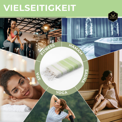 Edelstück Hamamtuch 100 x 200 cm | hellgrün