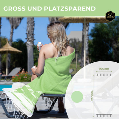 Edelstück Hamamtuch 100 x 200 cm | hellgrün