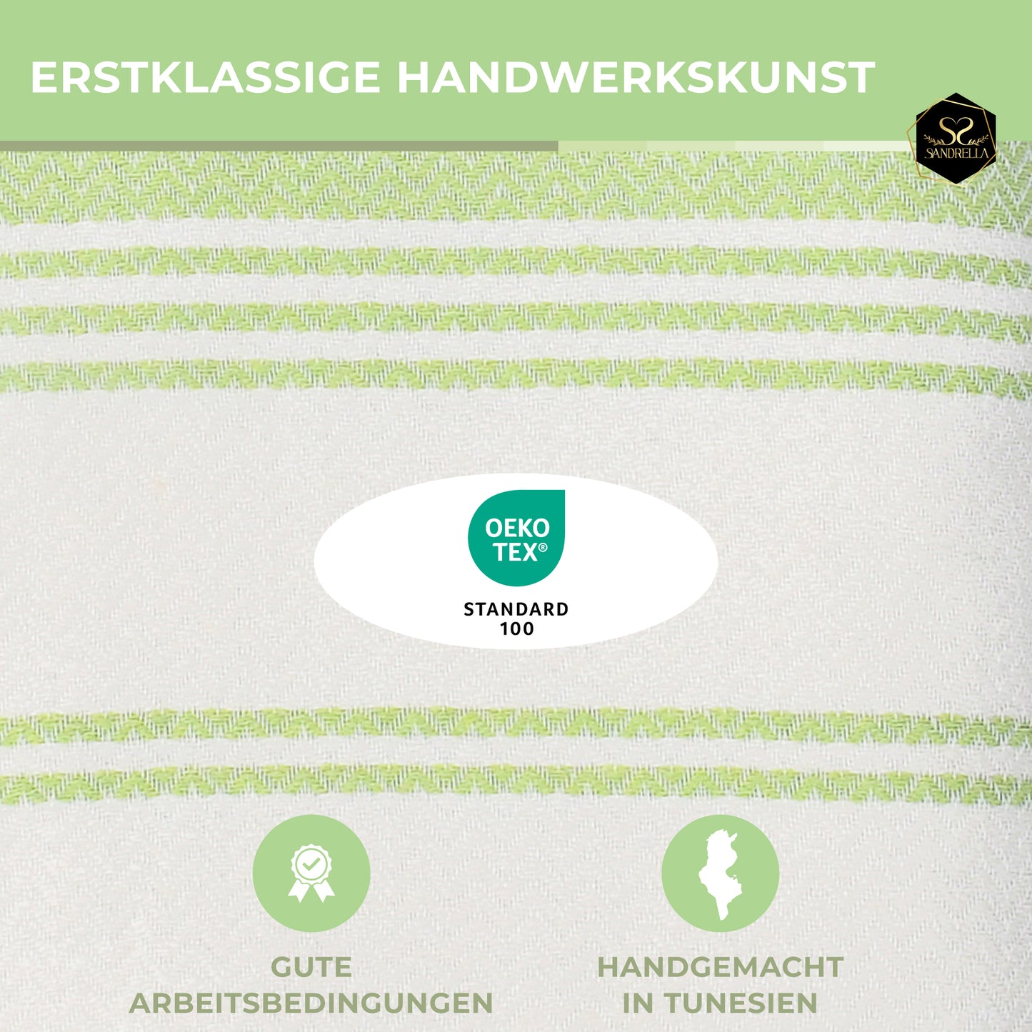 Edelstück Hamamtuch 100 x 200 cm | hellgrün