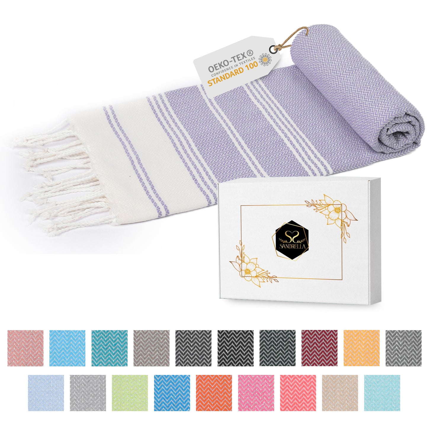 Edelstück Hamamtuch 100 x 200 cm I lila