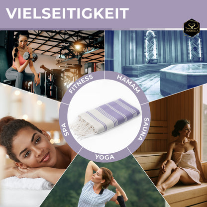 Edelstück Hamamtuch 100 x 200 cm I lila