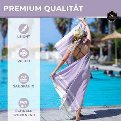 Edelstück Hamamtuch 100 x 200 cm I lila